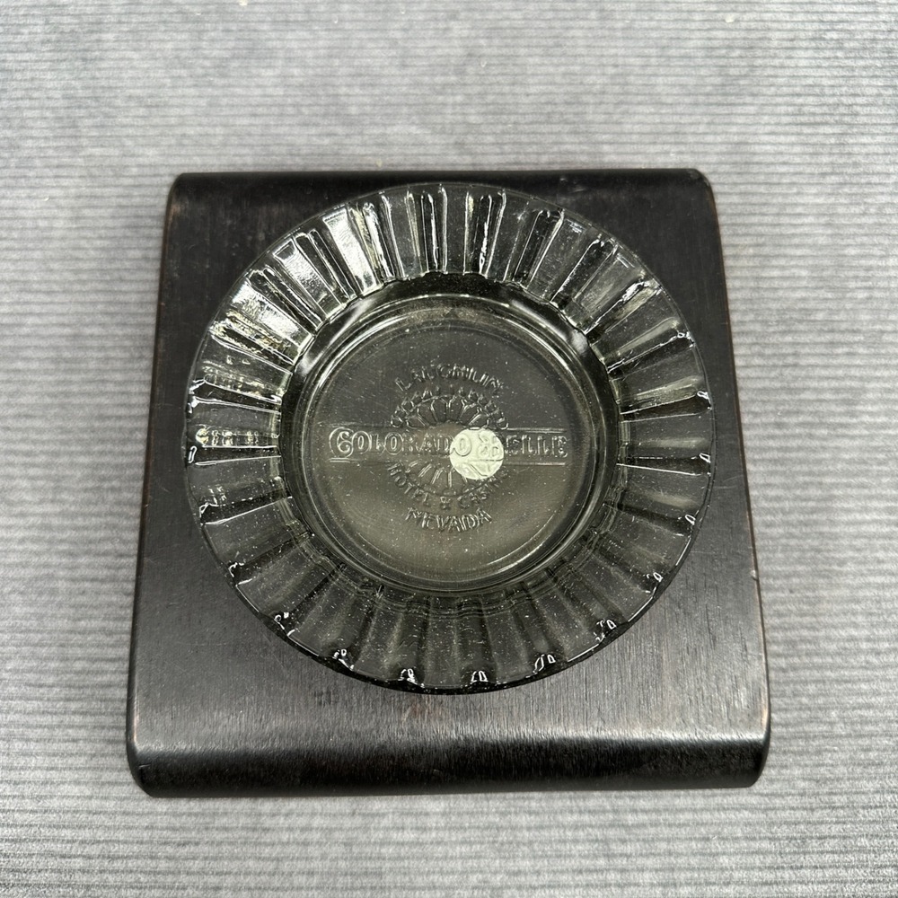 Vintage Colorado Belle Hotel Casino Laughlin Nevada Glass Ashtray Smoky Grey
